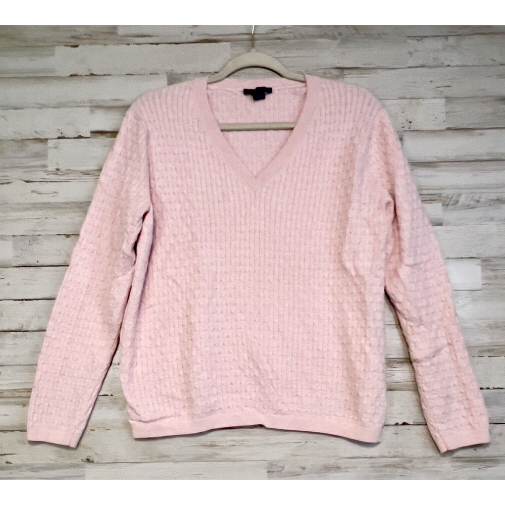 Tommy Hilfiger Pink Textured V-Neck Blouse